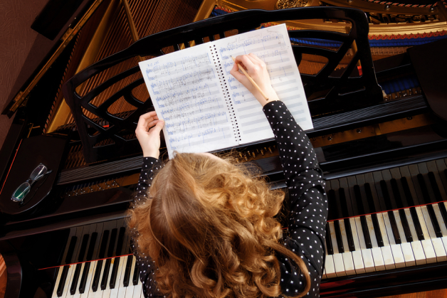 Woman and Piano